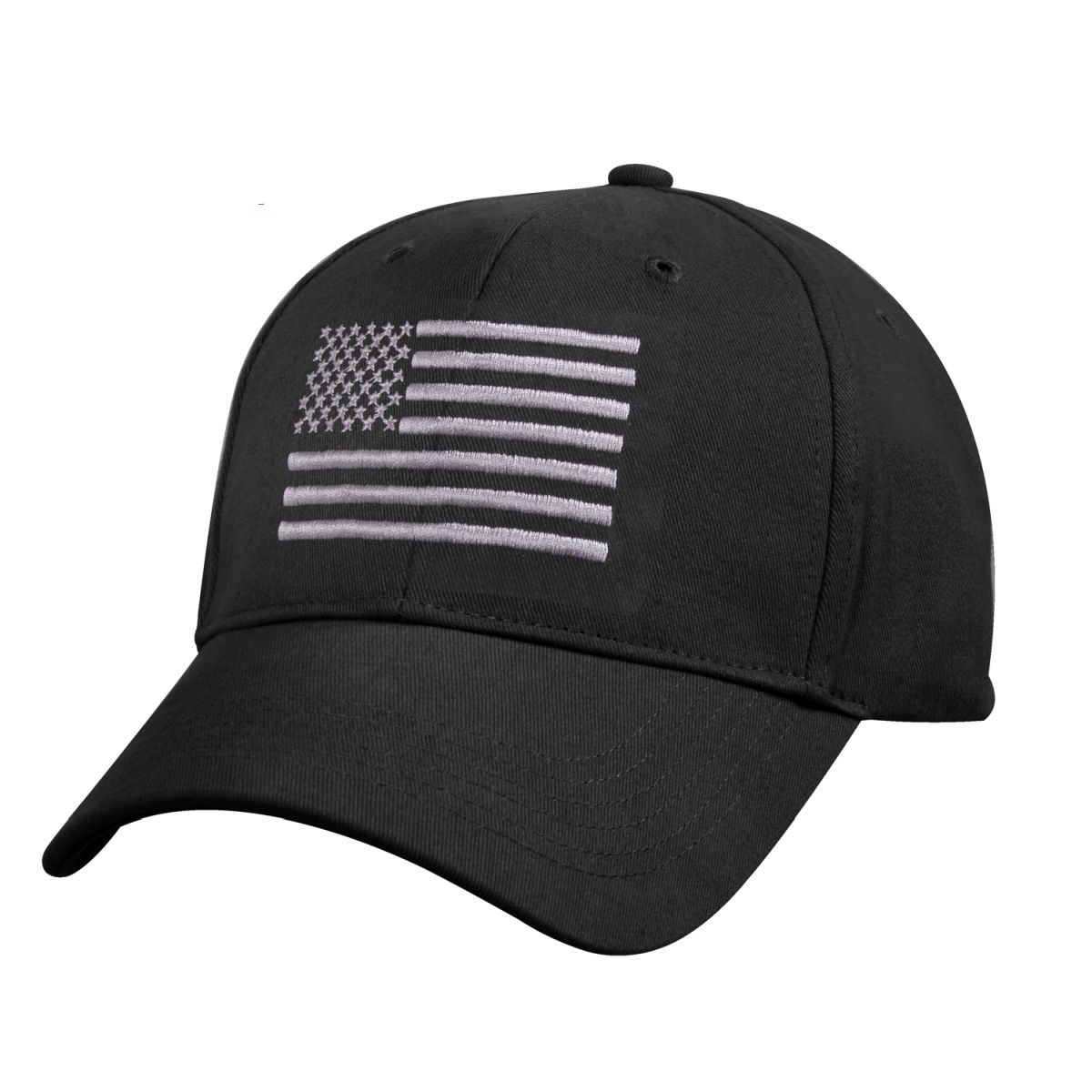 Levně ROTHCO čepice baseball US vlajka ČERNÁ/STŘÍBRNÁ