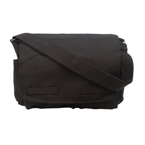 Levně ROTHCO taška VINTAGE přes rameno 38 x 28 x 15 cm ČERNÁ