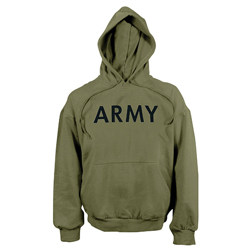 Levně Mikina s kapucí US ARMY ZELENÁ