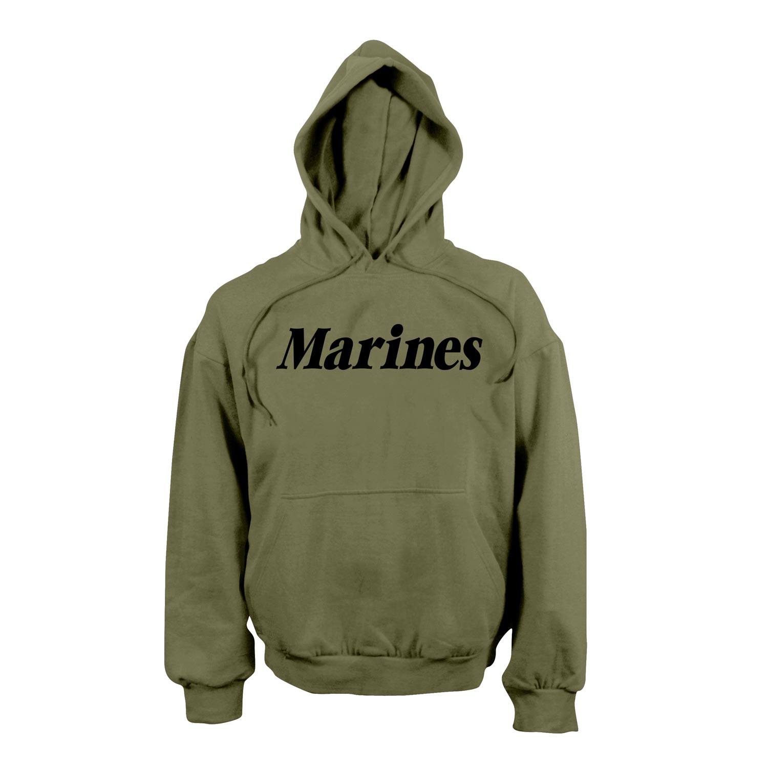 Levně Mikina s kapucí US MARINES ZELENÁ