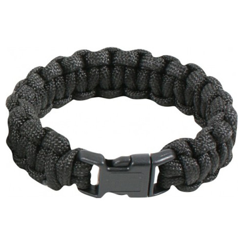 Levně Náramek SURVIVAL PARACORD ČERNÝ