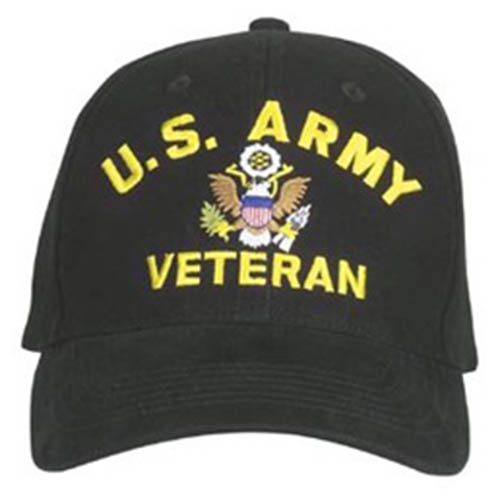 Levně ROTHCO čepice U.S. ARMY VETERAN baseball ČERNÁ