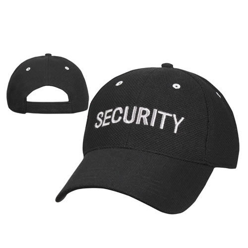 Levně ROTHCO čepice baseball stříbrný nápis "SECURITY" ČERNÁ