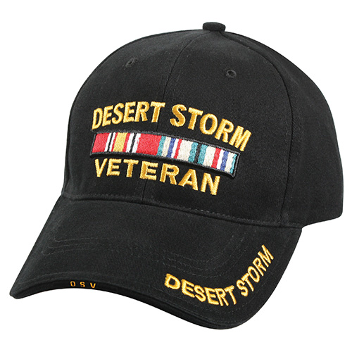 Levně ROTHCO čepice baseball DELUXE DESERT STORM VETERAN ČERNÁ