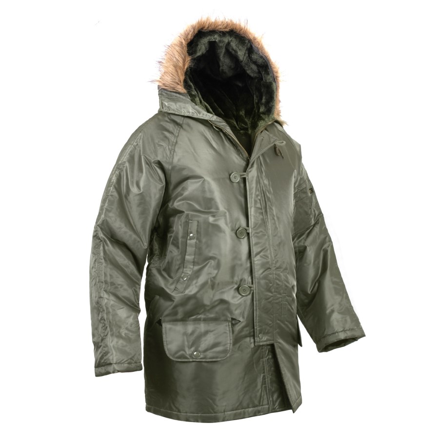 Levně Bunda US pilotní typ N-3B dlouhá ZELENÁ