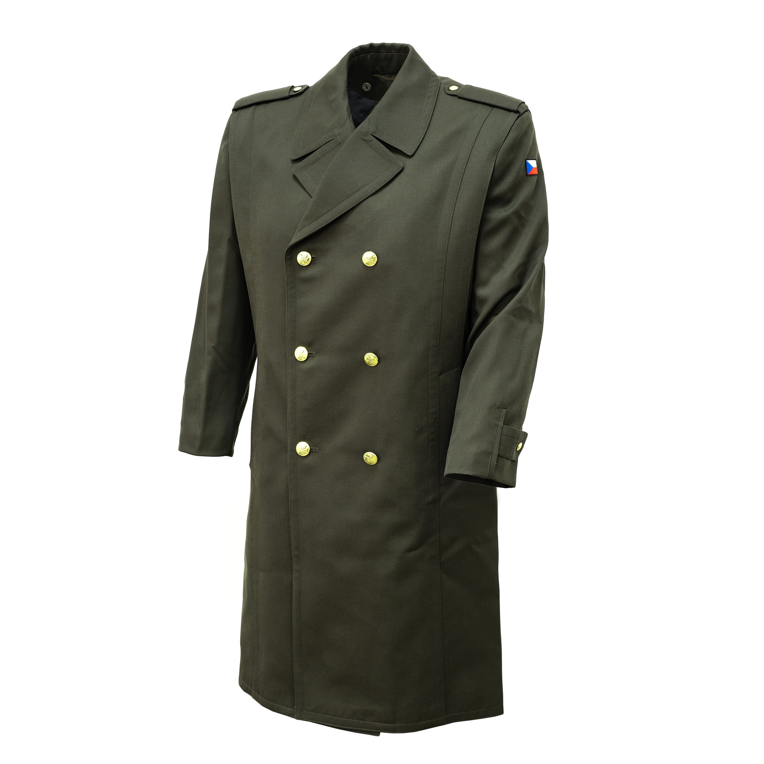 Kabát plášť vycházkový 97 AČR s vložkou zlaté knoflíky ZELENÝ Armáda ČR 946110 L-11