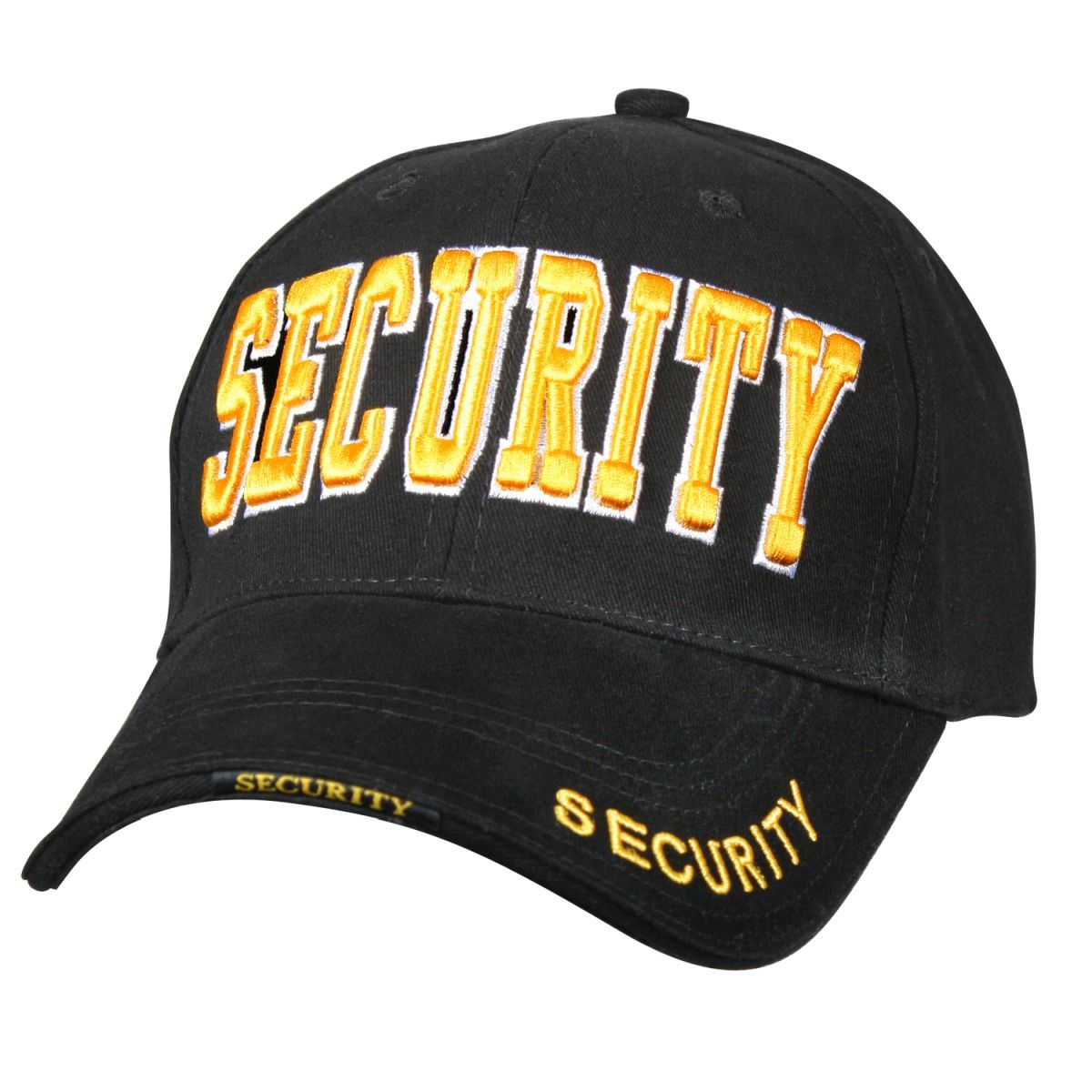 Levně ROTHCO čepice DELUXE SECURITY "žlutý nápis" baseball ČERNÁ