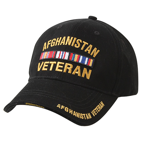 Levně ROTHCO čepice DELUXE AFGHANISTAN VETERAN baseball ČERNÁ