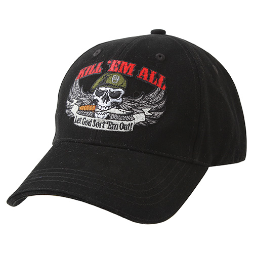 Levně ROTHCO čepice baseball DELUXE KILL ´EM ALL ČERNÁ