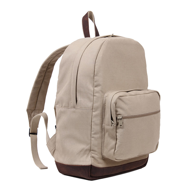 Levně ROTHCO batoh VINTAGE TEARDROP kožené prvky KHAKI