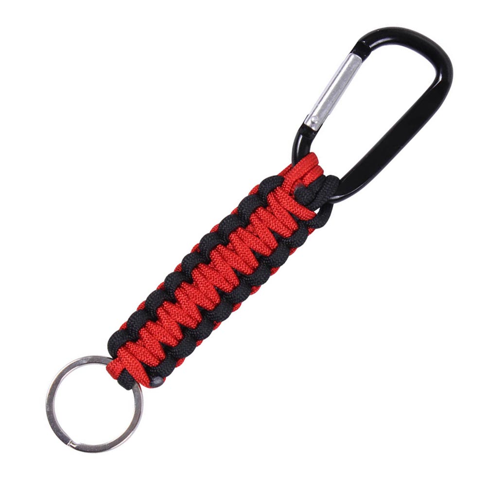 Levně ROTHCO klíčenka PARACORD s karabinou ČERVENO-ČERNÁ