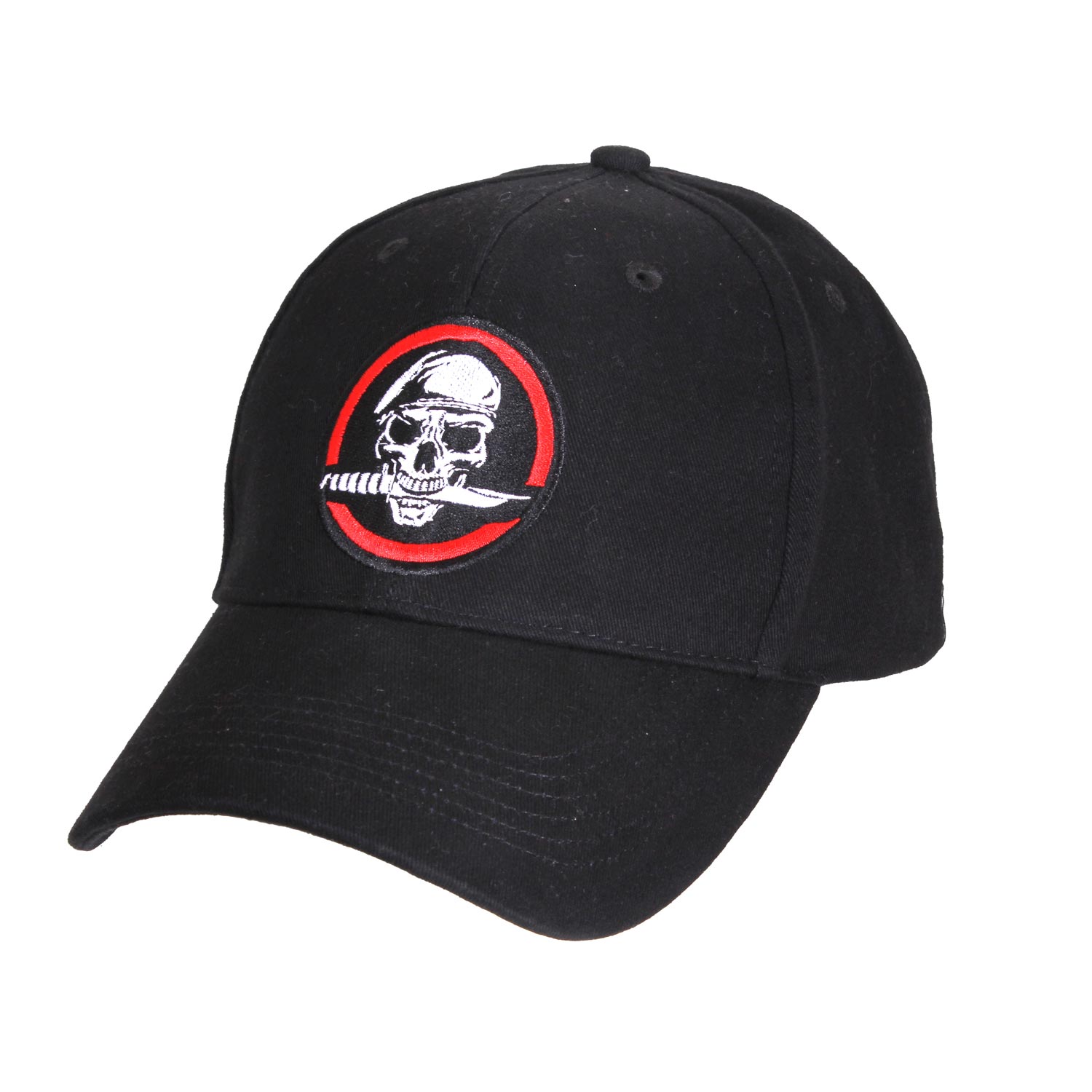 Levně ROTHCO čepice DELUXE SKULL/KNIFE baseball ČERNÁ
