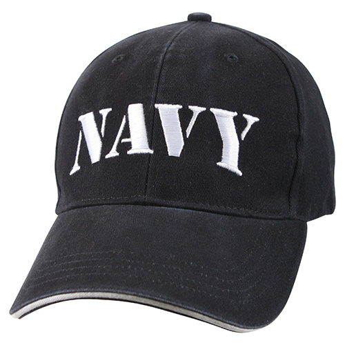 Levně ROTHCO čepice s vyšitým nápisem NAVY vintage TMAVĚ MODRÁ