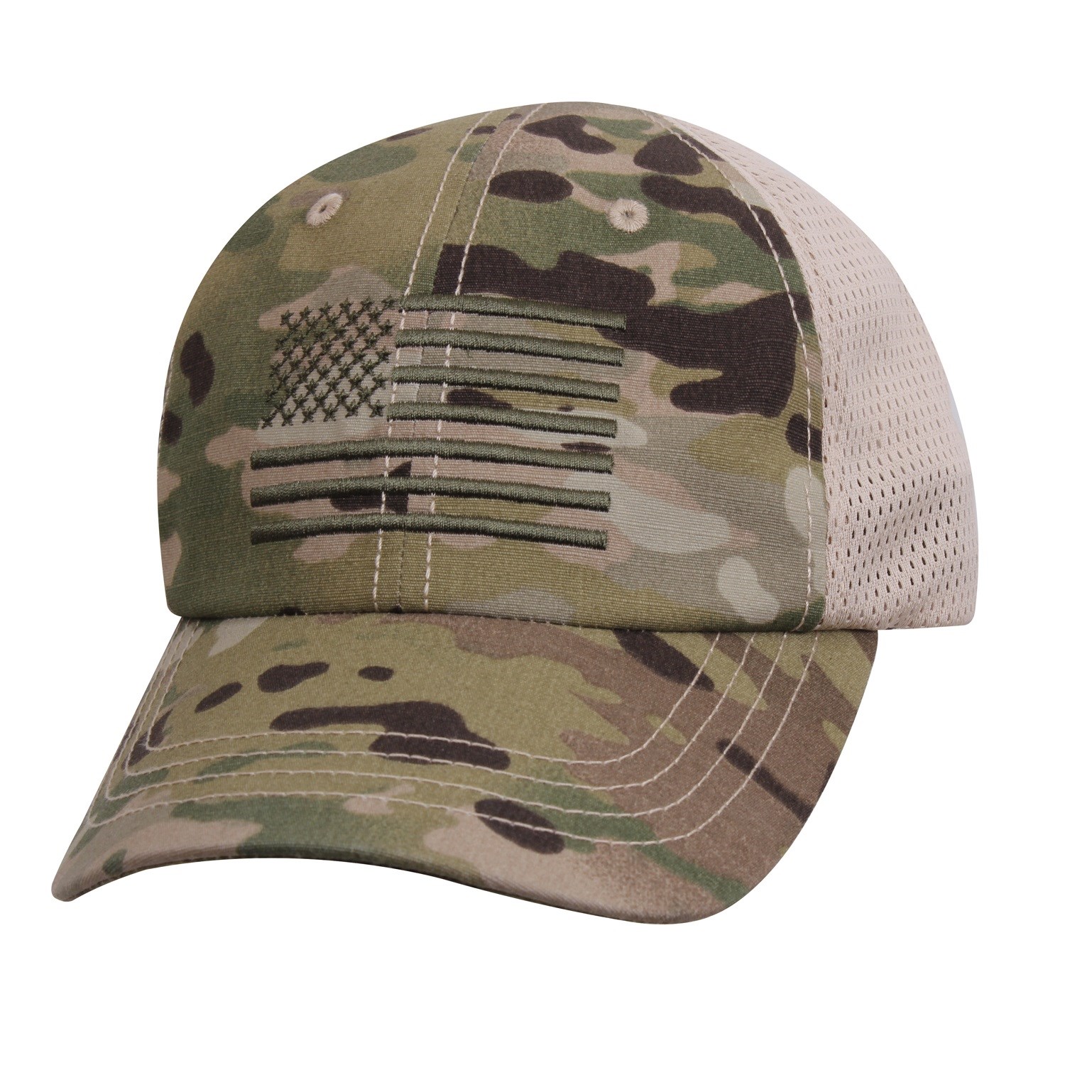 Levně ROTHCO čepice baseball vlajka US síťovaná MULTICAM