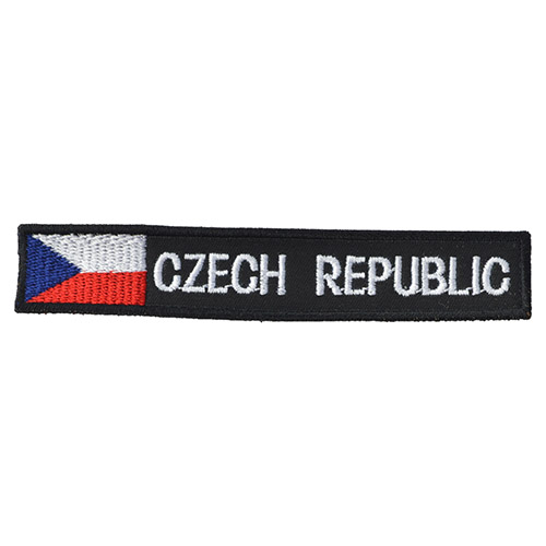 Levně NAVYS nášivka CZECH REPUBLIC S VLAJKOU - ČERNÁ