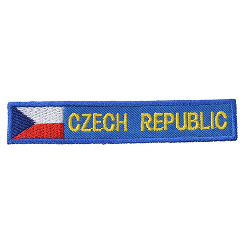 Levně NAVYS nášivka CZECH REPUBLIC S VLAJKOU - MODRÁ