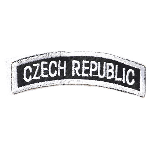 Levně NAVYS nášivka domovenka oblouček CZECH REPUBLIC - ČERNOBÍLÝ