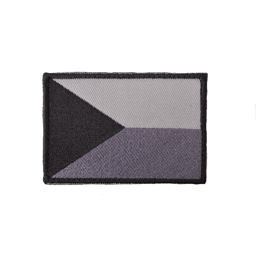 Levně Nášivka VLAJKA ČR velcro 7,5 x 5,5cm ŠEDÁ