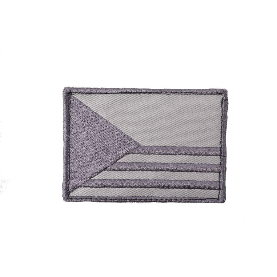 Levně Nášivka VLAJKA ČR PRUHY 7,5 x 5,5cm velcro ŠEDÁ