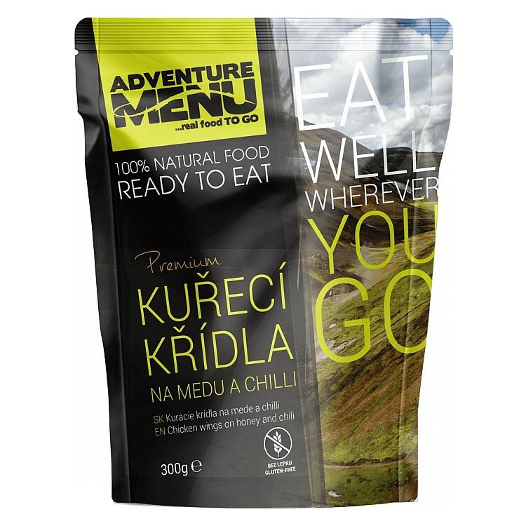 Levně ADVENTURE MENU kuřecí křídla na medu a chilli - ADM sterilizované hotové jídlo