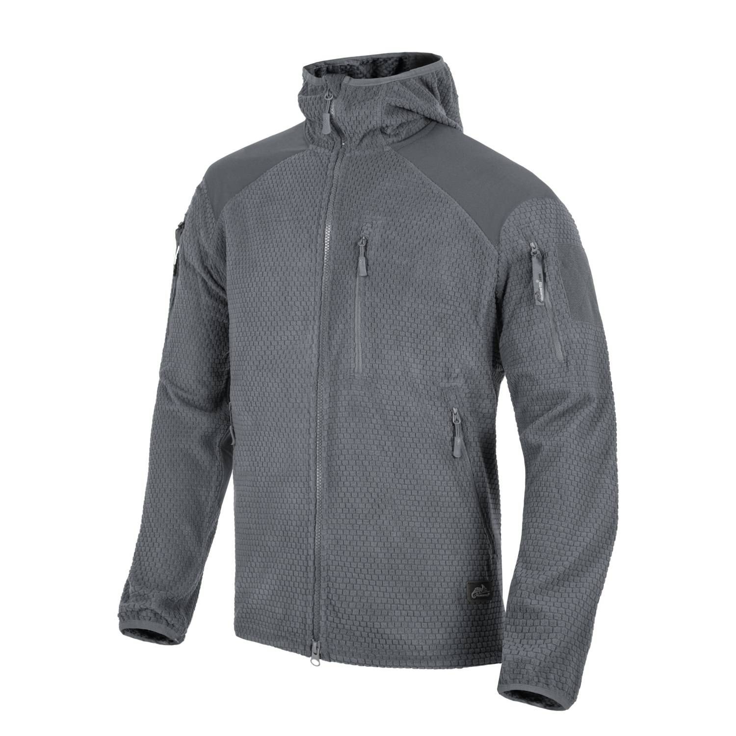 Levně Mikina ALPHA FLEECE s kapucí ŠEDÁ