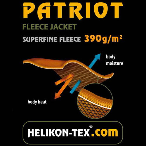 Bunda PATRIOT Heavy fleece ČERNÁ Helikon-Tex® BL-PAT-HF-01 L-11