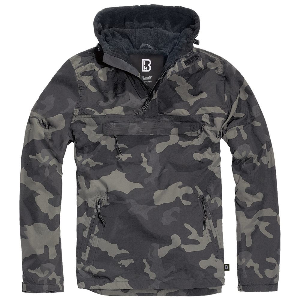 Levně Bunda větrovka s kapucí WINDBREAKER NIGHT CAMO