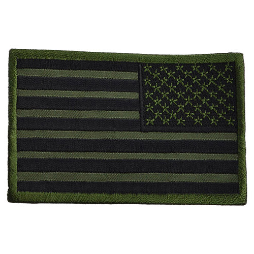 Nášivka vlajka USA reverzní - OLIV