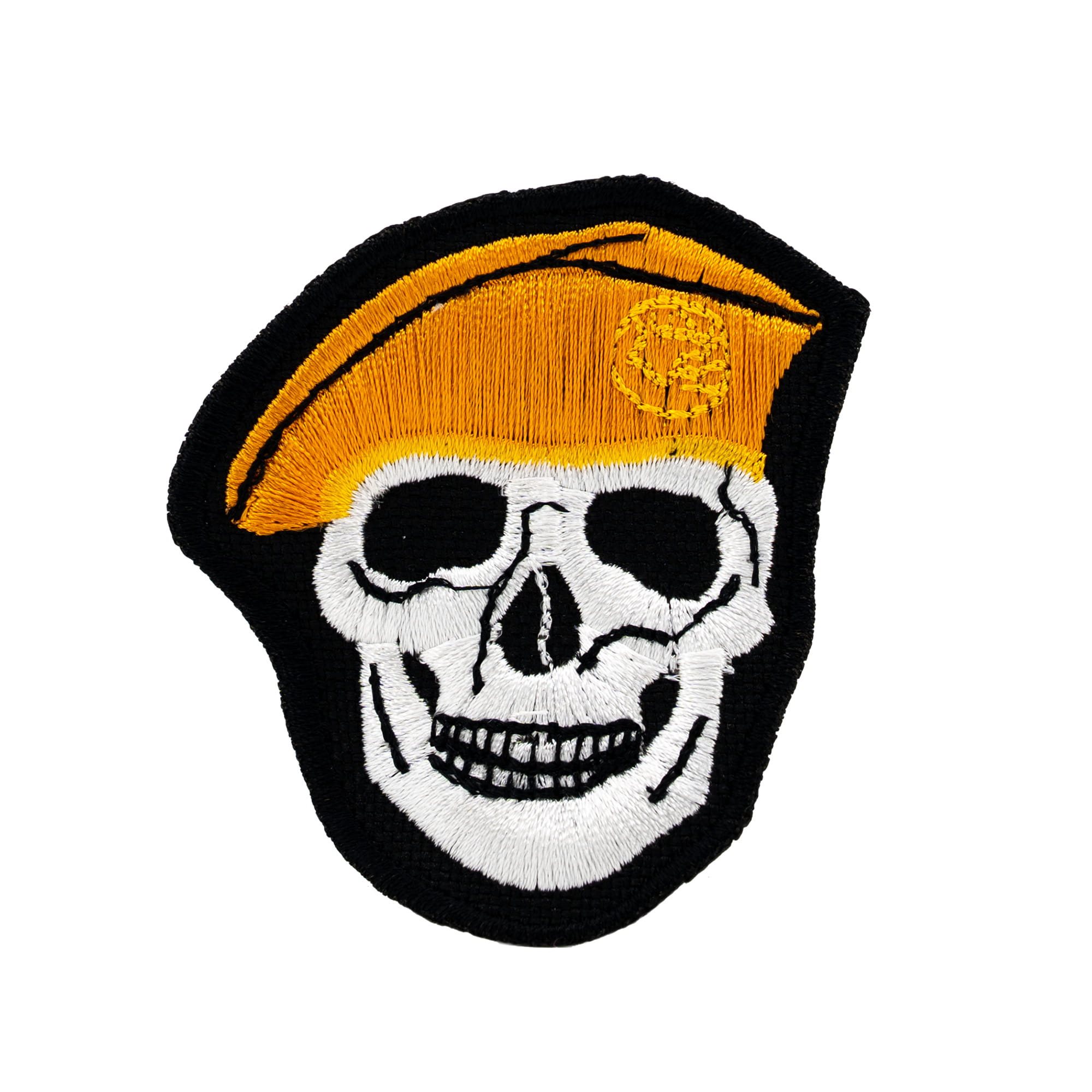 Levně NAVYS nášivka LEBKA baret v barvě ORANŽOVÉ