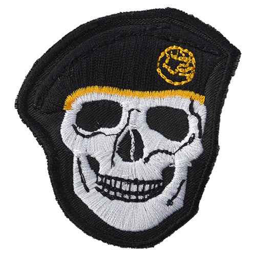 Levně NAVYS nášivka LEBKA baret v barvě ČERNÉ