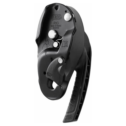 Levně PETZL slaňovací brzda RIG ČERNÁ