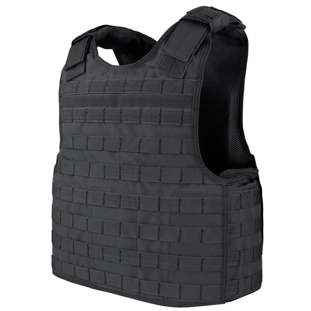 Levně CONDOR OUTDOOR vesta DEFENDER MOLLE nosič plátů ČERNÝ