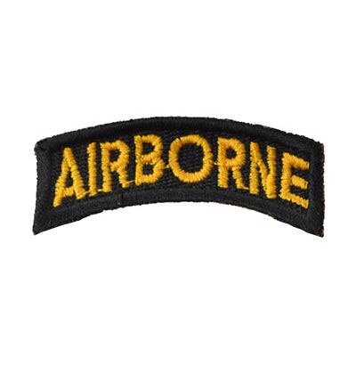 Nášivka oblouček AIRBORNE ČERNO/ŽLUTÁ