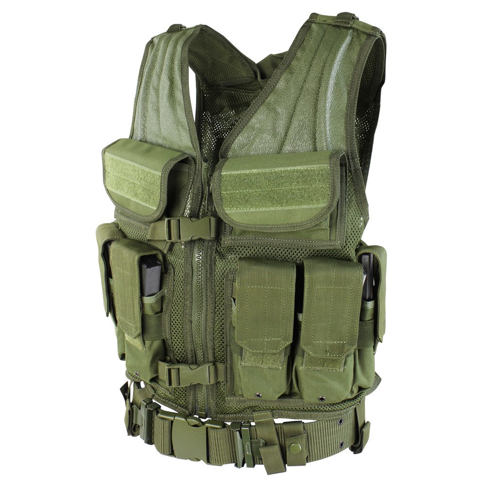 Levně CONDOR OUTDOOR vesta taktická ELITE TACTICAL - ZELENÁ