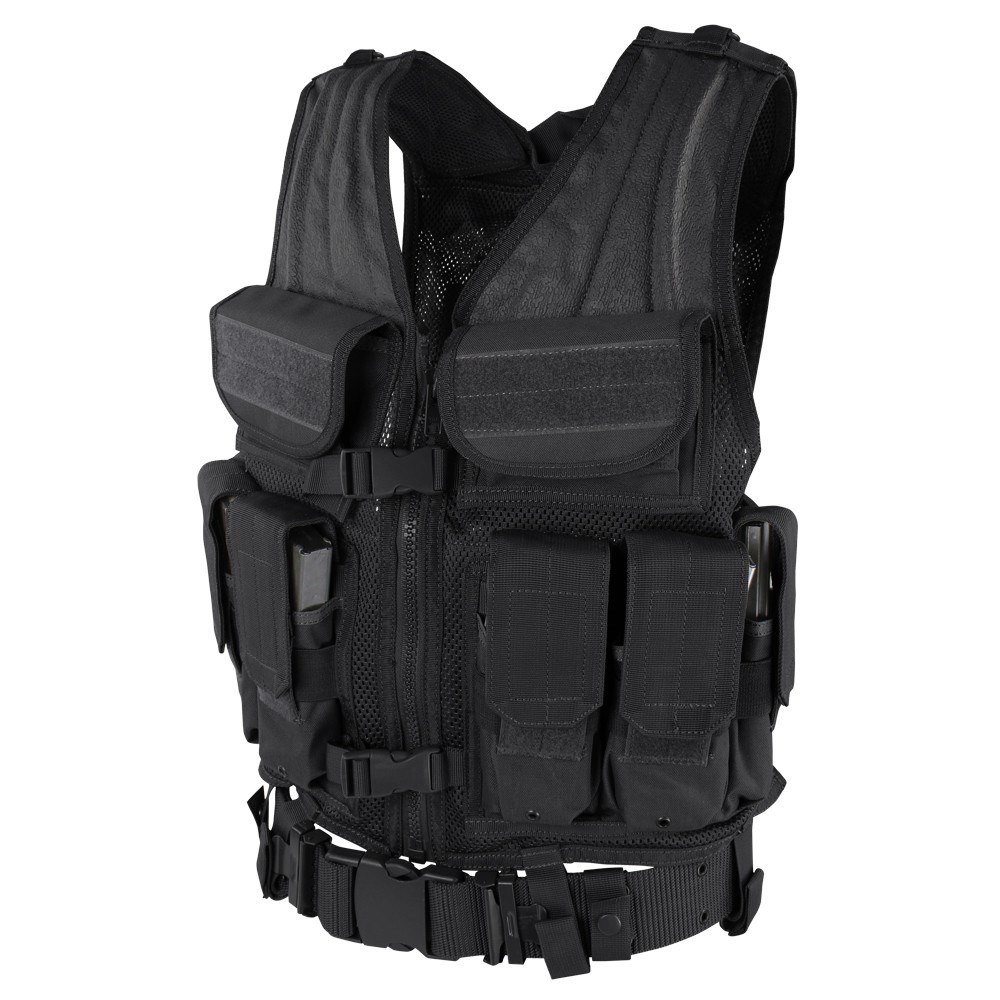Levně CONDOR OUTDOOR vesta taktická ELITE TACTICAL - ČERNÁ