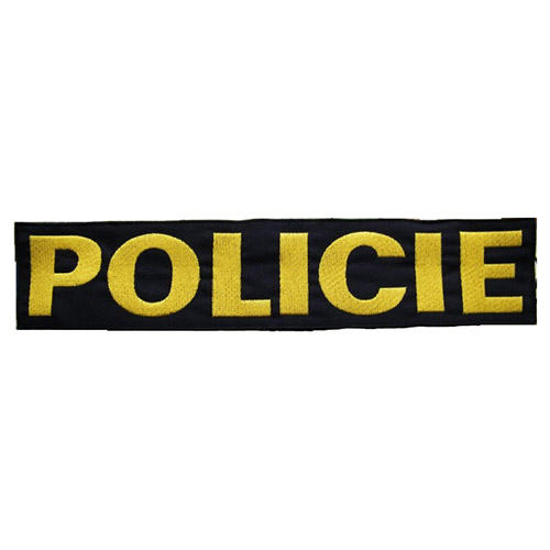 Levně NAVYS nášivka POLICIE velká ČERNÁ se žlutou nití