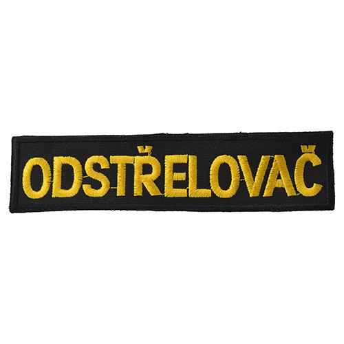 Levně NAVYS nášivka ODSTŘELOVAČ - ČERNÁ se žlutou nití