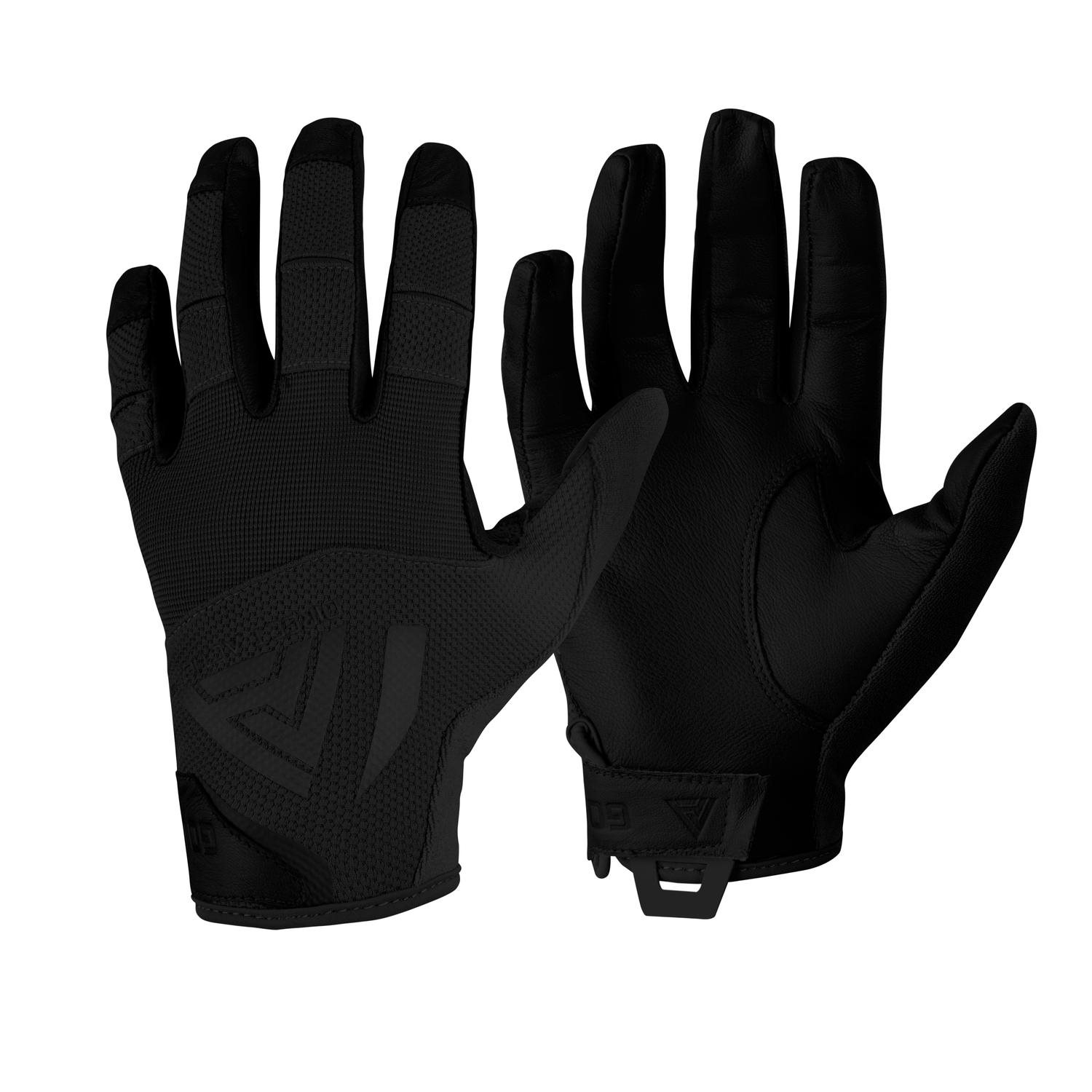 Levně Rukavice HARD GLOVES kožené ČERNÉ