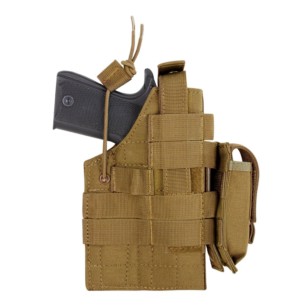 Levně CONDOR OUTDOOR pouzdro pistolové MOLLE 1911 oboustranné COYOTE BROWN
