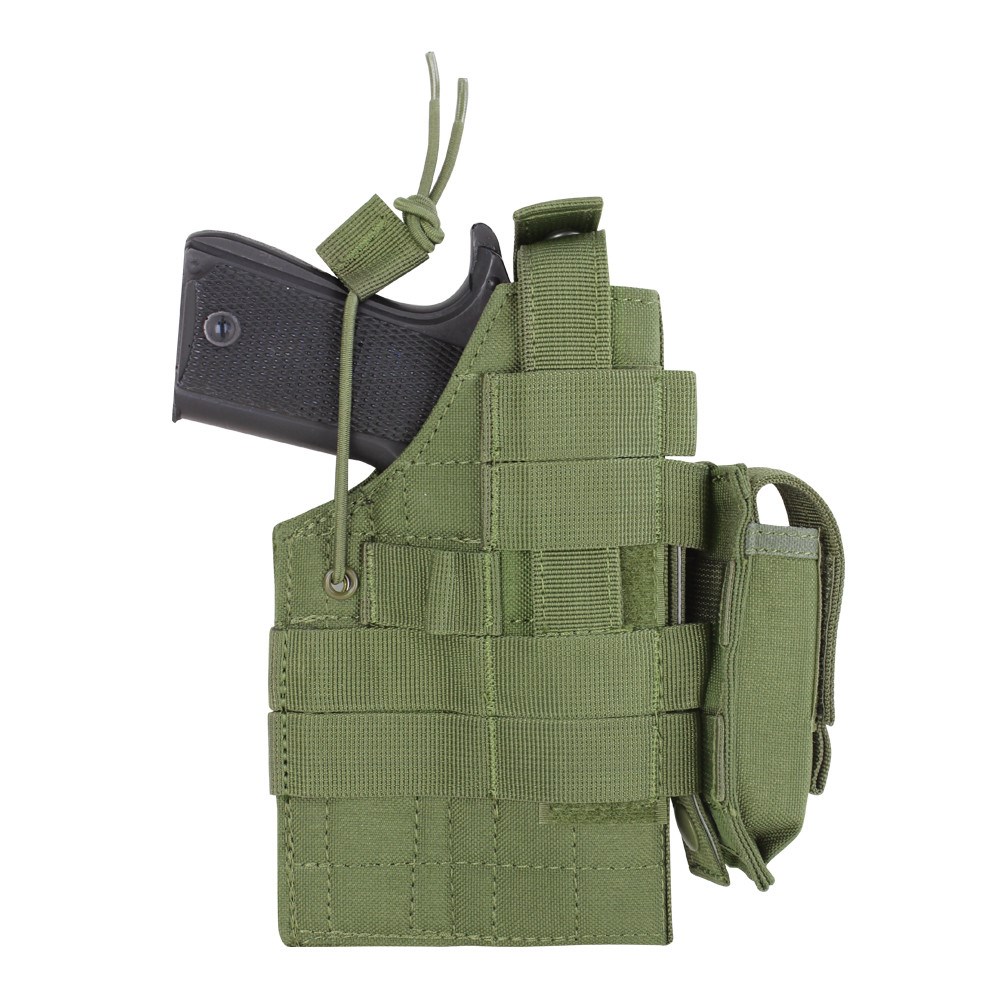 Levně CONDOR OUTDOOR pouzdro pistolové MOLLE 1911 oboustranné ZELENÉ