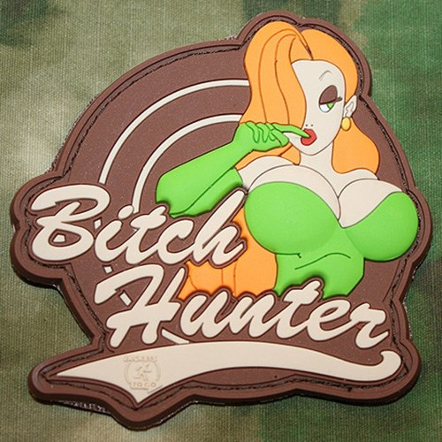 Levně JACKETS TO GO nášivka BITCH HUNTER plast VELCRO MULTICAM