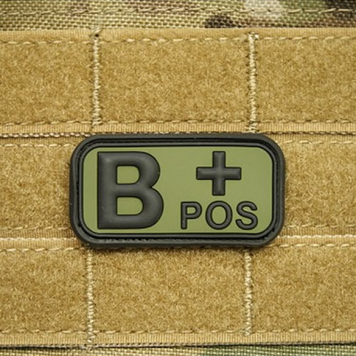 Levně Nášivka KREV B POS plast ZELENÁ