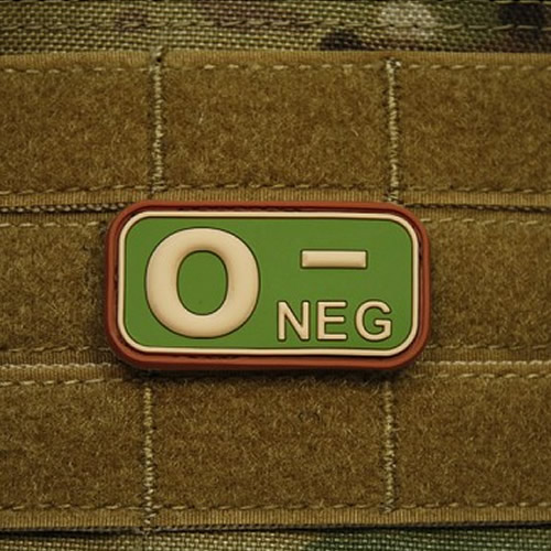Levně JACKETS TO GO nášivka KREV 0 NEG plast MULTICAM