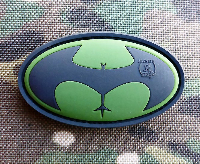 Levně JACKETS TO GO nášivka BUTTMAN plast velcro ZELENÁ/ČERNÁ