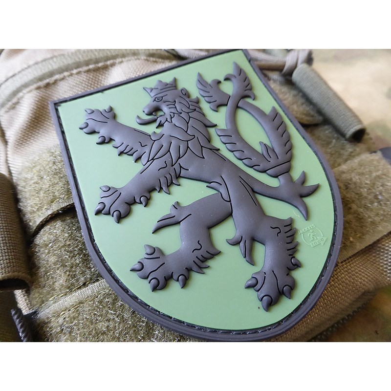 Levně JACKETS TO GO nášivka ČESKÝ LEV plast velcro ZELENÁ