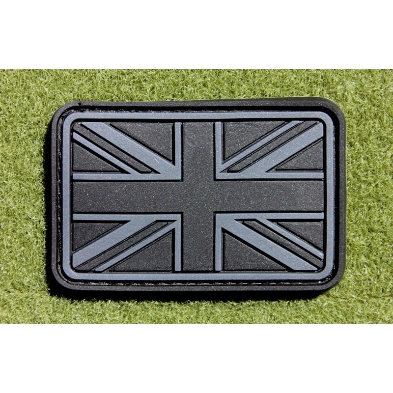 Nášivka vlajka velká BRITÁNIE velcro plast ČERNÁ