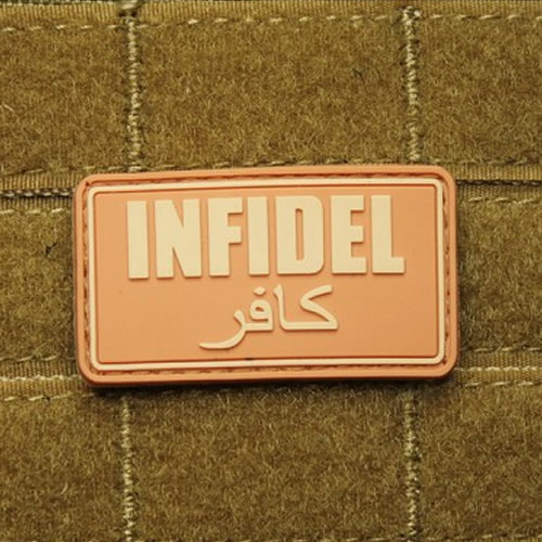 Levně JACKETS TO GO nášivka INFIDEL plast DESERT