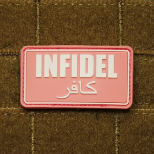 Levně JACKETS TO GO nášivka INFIDEL plast RŮŽOVÁ/BÍLÁ
