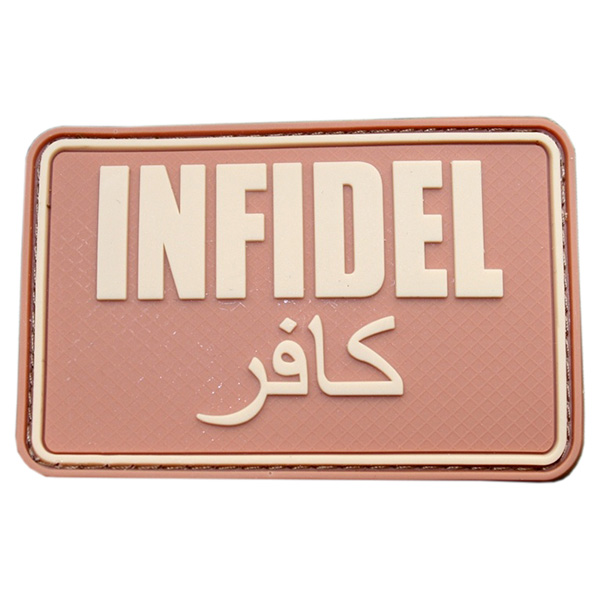Levně JACKETS TO GO nášivka INFIDEL plast velká DESERT