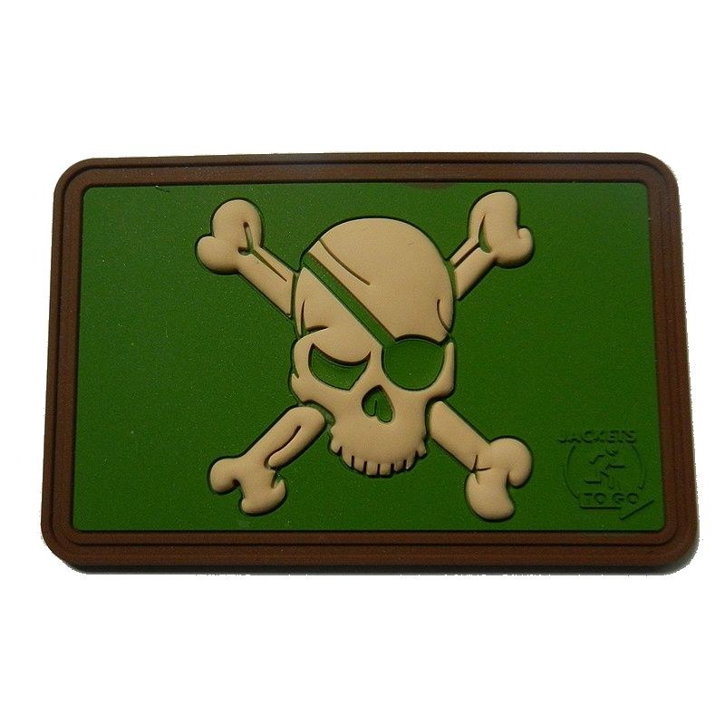 Levně JACKETS TO GO nášivka PIRÁT /LEBKA/ plast MULTICAM